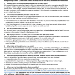 Name and Social Security Number (SSN) “No-Match” Information for Employees